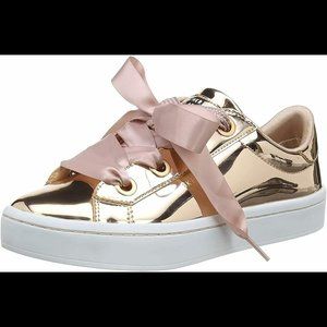 SKECHERS HI-LITE-METALLIC PATENT SNEAKER ROSE GOLD